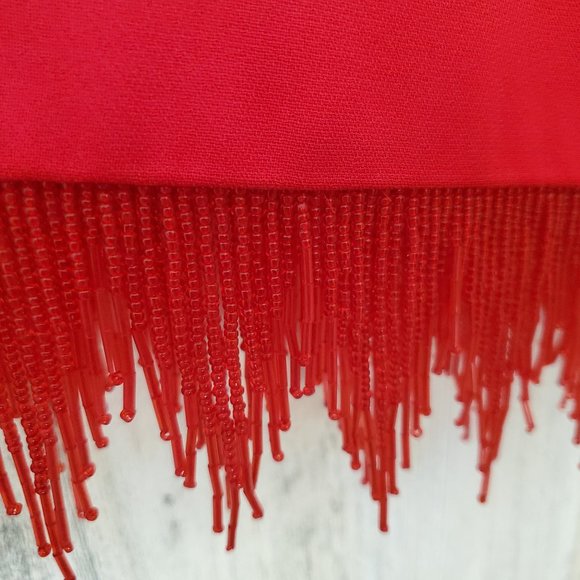 VINTAGE CARAMIA 2 PIECE BEADED FRINGE SKIRT SET SUIT - Picture 11 of 13